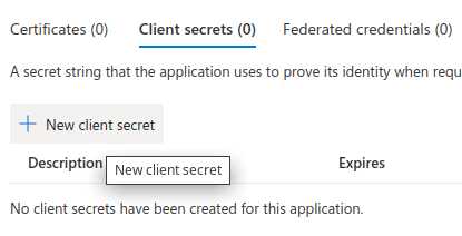 Microsoft Client Secret